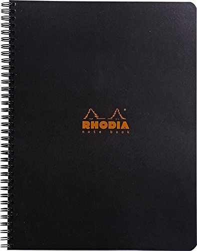 Product Cover Rhodia Wirebound Notebook - Graph 80 sheets - 9 x 11 3/4 - Black Cover