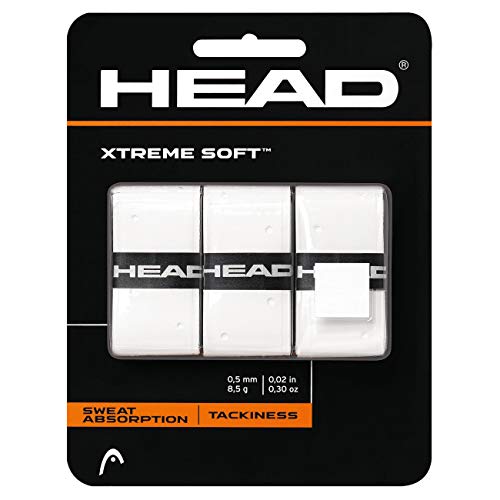 Product Cover HEAD Xtreme Soft Racquet Overgrip - Tennis Racket Grip Tape - 3-Pack, White