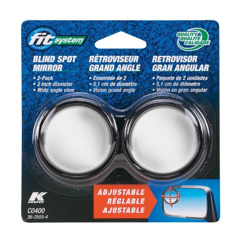 Product Cover Fit System C0400 Driver/Passenger Side Stick-On Adjustable Blind Spot Mirrors - Pack of 2