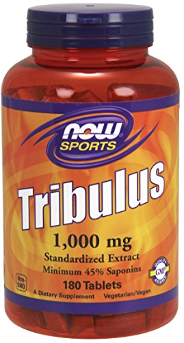 Product Cover NOW Sports Nutrition, Tribulus (Tribulus terrestris) 1000 mg, Double Strength, Men's Health, 180 Tablets