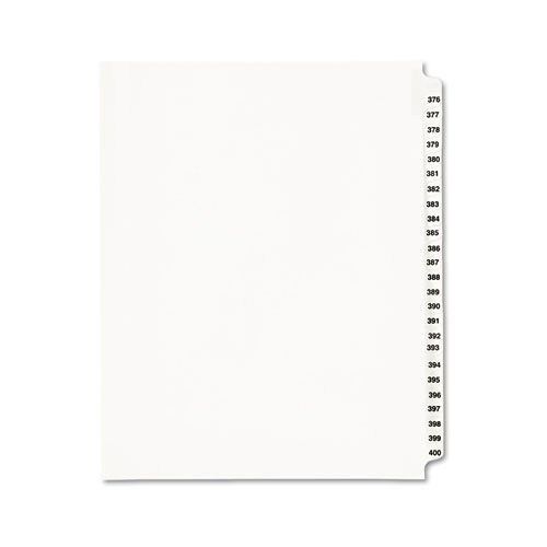 Product Cover Avery Legal Dividers, Standard Collated Sets, Letter Size, Side Tabs, 376-400 (01345)