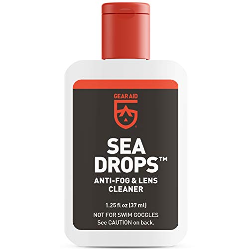Product Cover Gear Aid Sea Drops Anti-fog and Cleaner for Dive and Snorkel Masks, 1.25 fl oz, Packaged Single