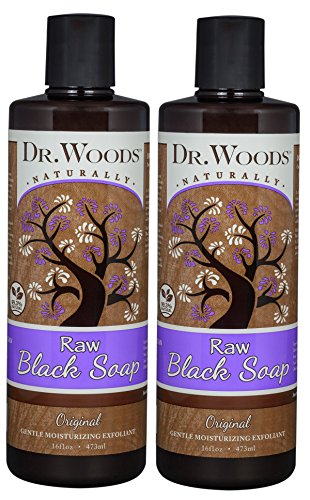 Product Cover Dr. Woods Natural Raw African Black Moisturizing Liquid Castile Soap, 16 Ounce (Pack of 2)