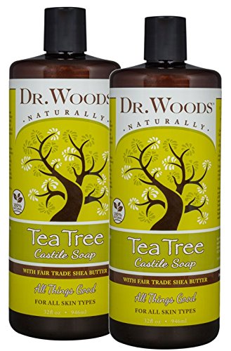 Product Cover Dr. Woods Pure Tea Tree Liquid Castile Soap with Organic Shea Butter, 32 Ounce (Pack of 2)