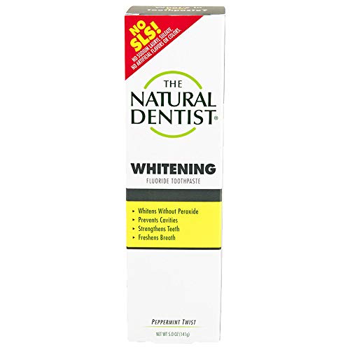 Product Cover The Natural Dentist Healthy Teeth & Gums Whitening Plus Toothpaste, Peppermint Twist 5 oz (Pack of 2)