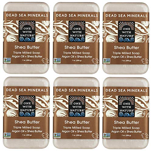 Product Cover One With Nature Shea Butter Dead Sea Mineral Soap, 7 Ounce Bars (Pack of 6)