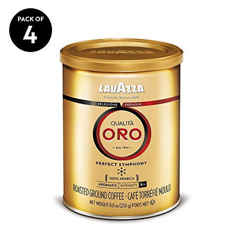 Product Cover Lavazza Qualita Oro Ground Coffee Blend, Medium Roast, 8.8-Ounce Cans (Pack of 4)(Packaging may vary)