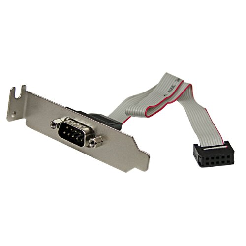 Product Cover StarTech.com 9 Pin Serial Male to 10 Pin Motherboard Header LP Slot Plate - Serial panel - DB-9 (M) to 10 pin IDC (F) - 9.1 in - gray - PLATE9MLP