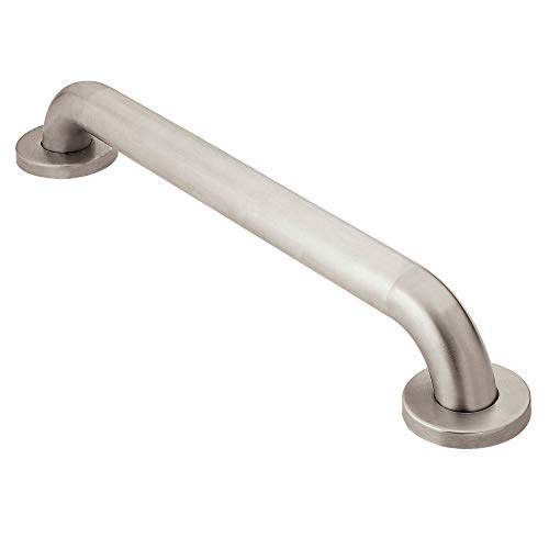 Product Cover Moen R8918P Home Care 18-Inch Concealed Screw Bath Safety Bathroom Grab Bar, Peened