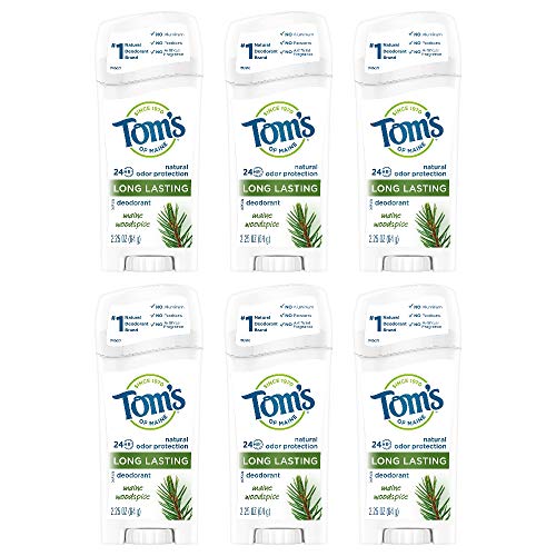 Product Cover Tom's of Maine Natural Care Deodorant Solid, Woodspice, 2.25 Ounce, Pack of 6