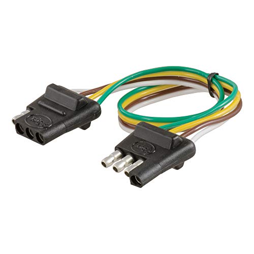 Product Cover CURT 58380 Vehicle-Side and Trailer-Side 4-Way Trailer Wiring Harness with 12-Inch Wires, 4-Pin Trailer Wiring
