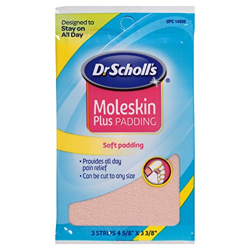 Product Cover Dr. Scholl's Moleskin Plus 4  5/8-Inch X 3 3/8 Inch  Padding, 3-Count Packages (Pack of 8)