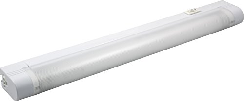 Product Cover GE Slimline 14in. Fluorescent Light Fixture, Plug-in, 5ft. Power Cord, F8T5 Bulb, Warm White, Flicker-Free, No-Hum, Instant-On Electronic Ballast, Linkable, On/Off Rocker Switch, White, 10168