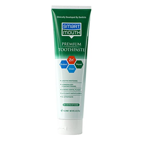 Product Cover SmartMouth Premium Zinc Ion Toothpaste, Mild Mint 6 oz (Pack of 3)
