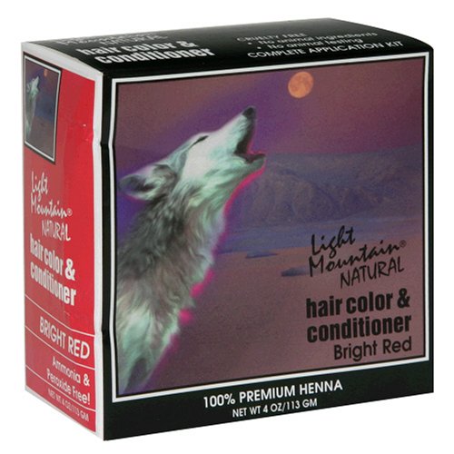 Product Cover Light Mountain Natural Hair Color & Conditioner, Bright Red, 4 oz (113 g) (Pack of 3)