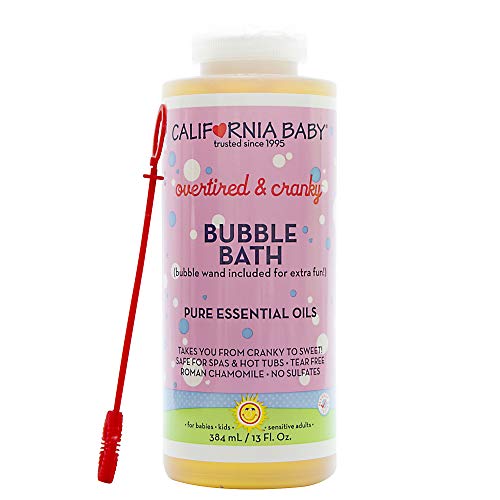 Product Cover California Baby Overtired and Cranky Bubble Bath with Calming Chamomile, No Tear, Pure Essential Oils for Bathing, Hot Tubs, or Spa Use, Moisturizing Organic Aloe Vera and Calendula Extract (13 fl. ou