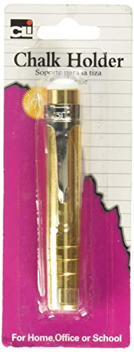 Product Cover Charles Leonard Pen Style Aluminum Chalk Holder with Chalk, Assorted Colors (74545)