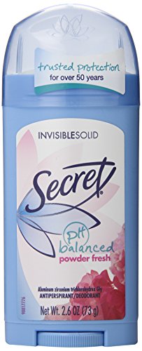 Product Cover Secret Antiperspirant and Deodorant for Women, pH Balanced Invisible Solid, Powder Fresh Scent, 2.6 Oz Pack of 4