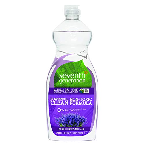 Product Cover Seventh Generation Dish Liquid, Lavender Floral and Mint, 25-Ounce Bottles (Pack of 6) Packaging May Vary