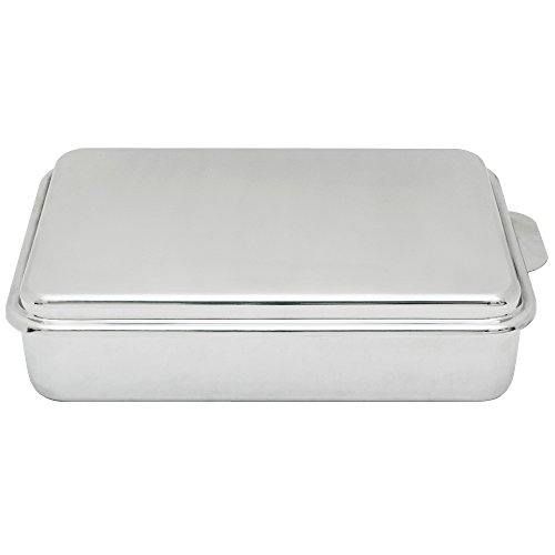 Product Cover Lindy's Stainless Steel 9 X 13 Inches Covered Cake Pan, Silver