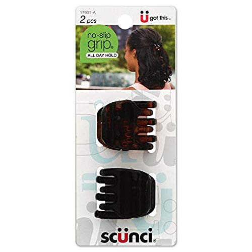 Product Cover Scunci No-Slip Grip Jaw Clips, 3.5 cm, 2-Pieces per Pack (1-Pack)