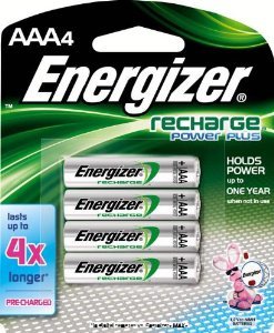 Product Cover Energizer AAA Rechargeable Batteries, High Capacity Pre-Charged (4 Count)