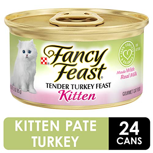Product Cover Purina Fancy Feast Pate Wet Kitten Food, Tender Turkey Feast - (24) 3 oz. Cans