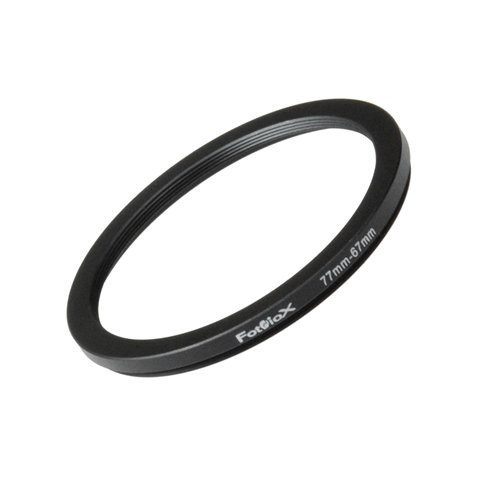 Product Cover Fotodiox Metal Step Down Ring, Anodized Black Metal 77mm-67mm, 77-67 mm