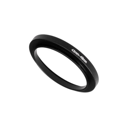 Product Cover Fotodiox Metal Step Up Ring, Anodized Black Metal 43mm-49mm, 43-49 mm