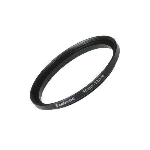 Product Cover Fotodiox Metal Step Up Ring, Anodized Black Metal 55mm-58mm, 55-58 mm