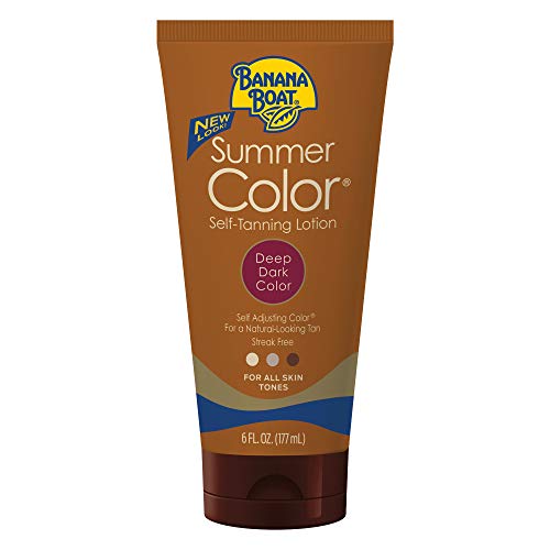 Product Cover Banana Boat Self Tanning Sunless Lotion for a Natural Looking Tan, Deep Dark, 6 Ounce, Pack of 3 (Packaging may vary)