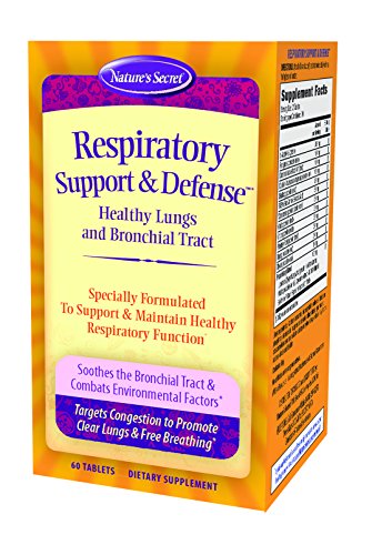 Product Cover Respiratory Support and Defense by Nature's Secret | Supports Healthy Lungs and Bronchial Tract, 60 Tablets (Pack of 3)