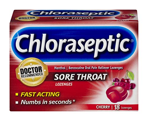 Product Cover Chloraseptic Sore Throat Lozenges, Cherry Flavor, 108 Lozenges (6 pack of 18 Lozenges)