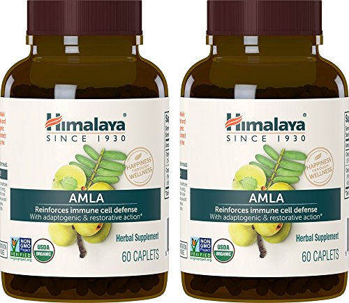 Product Cover Himalaya Organic Amla, Natural Antioxidant for Immune Support, 60 Caplets, 600 mg ,2 Month Supply (2 PACK)