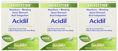 Product Cover Boiron Acidil, 60 Tablets (Pack of 3), Homeopathic Medicine for Indigestion