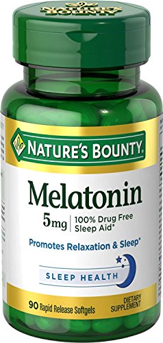 Product Cover Nature's Bounty Melatonin 5mg, 90 Softgels (Pack of 3)