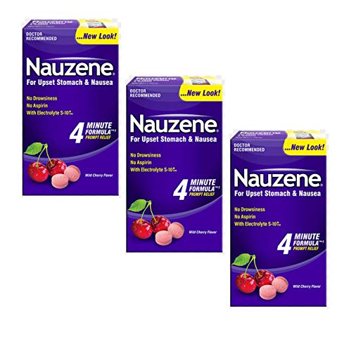 Product Cover Nauzene For Nausea Relief Chewable Tablets, 40 Count (Pack of 3)