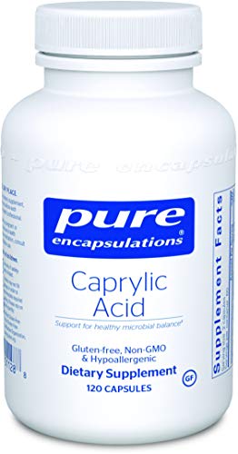 Product Cover Pure Encapsulations - Caprylic Acid - Gradual Release, Buffered Caprylic Acid, Providing Optimal Support for Healthy Microbial Balance* - 120 Capsules