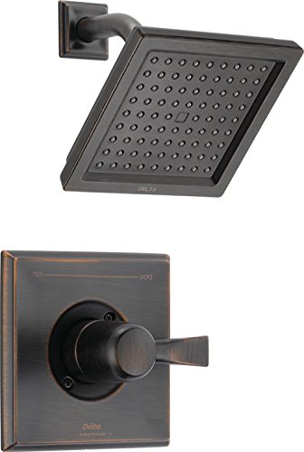 Product Cover Delta Faucet Dryden 14 Series Single-Function Shower Trim Kit with Single-Spray Touch-Clean Shower Head, Venetian Bronze T14251-RB (Valve Not Included)
