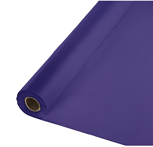 Product Cover Creative Converting Roll Plastic Table Cover, 100-Feet, Purple - 013016