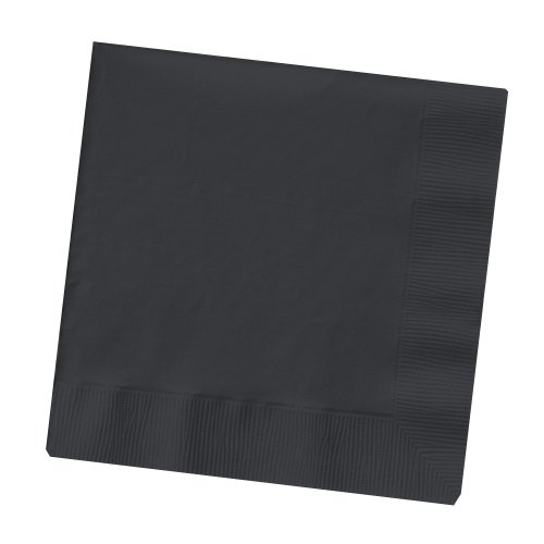Product Cover Creative Converting Touch of Color 2-Ply 50 Count Paper Lunch Napkins, Black Velvet - 139194135