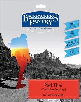 Product Cover Backpacker's Pantry Pad Thai, 2 Servings Per Pouch, Freeze Dried Food, 20 Grams of Protein, Vegan, Gluten Free