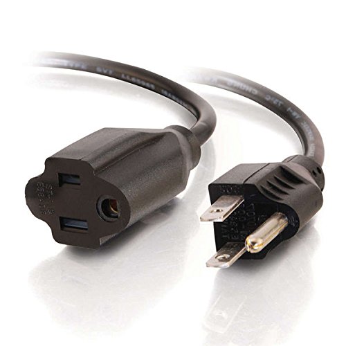 Product Cover C2G 29930 16 AWG Outlet Saver Power Extension Cord (NEMA 5-15P to NEMA 5-15R) TAA Compliant, Black (4 Feet, 1.22 Meters)