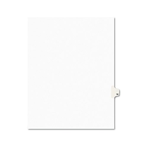 Product Cover Avery Legal Dividers, Premium Individual Tab Titles, Letter Size, Side Tabs, 18, Pack of 25 (01018)