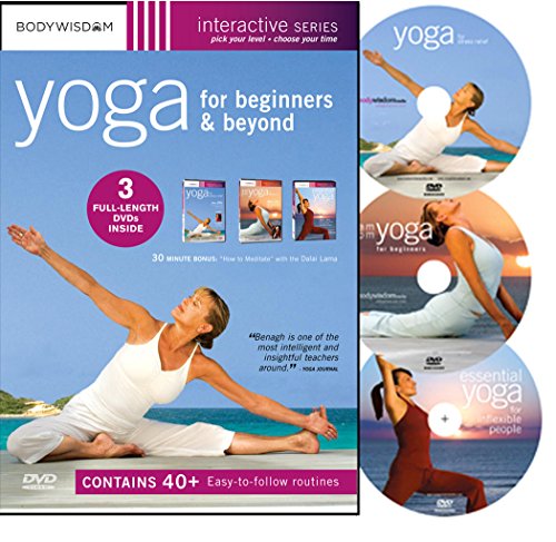 Product Cover Yoga for Beginners DVD Deluxe Set with 40+ Yoga Video Workouts: Yoga for Stress Relief, AM-PM Yoga & Inflexible People. Easy Yoga for Seniors & much More