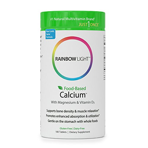 Product Cover Rainbow Light - Food-Based Calcium - Supports Bone Density, Muscle Relaxation, & Calcium Absorption - 180 Tablets