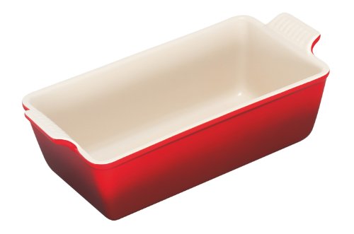 Product Cover Le Creuset Heritage Stoneware 1 1/2qt Loaf Pan, Cerise (Cherry Red)
