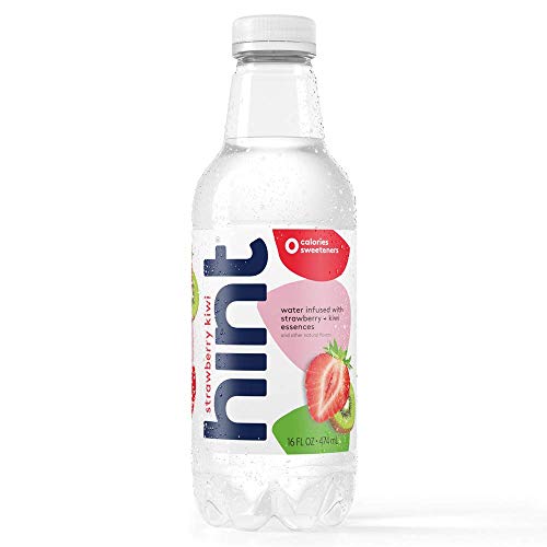 Product Cover Hint Water Strawberry Kiwi (Pack of 12) 16 Ounce Bottles Pure Water Infused with Strawberry Kiwi Zero Sugar Zero Calories Zero Sweeteners Zero Preservatives Zero Artificial Flavors