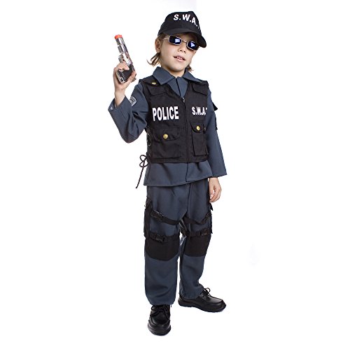 Product Cover Dress Up America Deluxe Childrens S.W.A.T. Police Officer Costume Set - Medium
