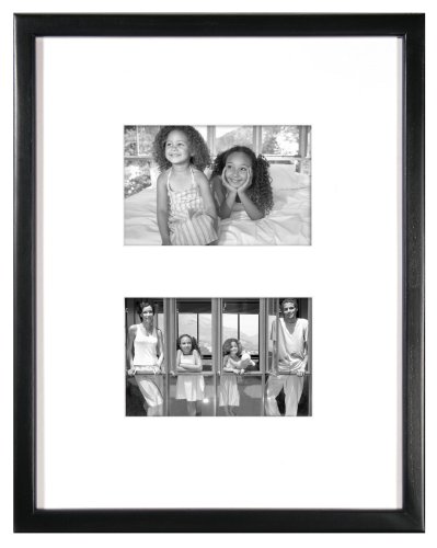 Product Cover MCS 11x14 Inch East Village Collage Frame with 2-4x6 Inch Mat Openings, Black (29020)